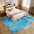 thumbnail image 4 of Large Area Rugs 8'x10', Coastal Beach Tree Blue Carpet Runner Indoor Outdoor Rugs Home Decor Aesthetic, Vintage Summer Palm Tropical Non Slip Mats Washable Accent Rug for Living Room Bedroom, 4 of 8