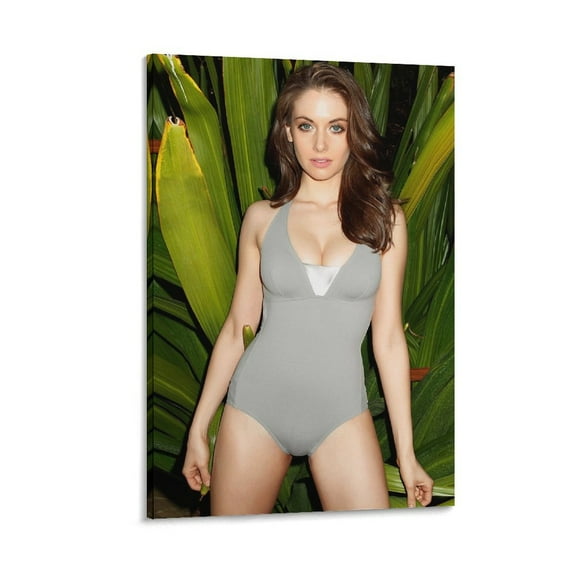 Beautiful Actress Alison Brie Sexy Poster Canvas Poster Wall Art Picture Prints Hanging Photo Gift Decor Home Posters Artworks 24x36inch(60x90cm)