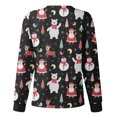 thumbnail image 3 of Dvkptbk Gommage de Noël pour Femmes Mode Décontractée T-Shirts Imprimés de Noël Col Rond Manches Courtes avec Poches, 3 of 3