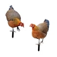 thumbnail image 2 of Espejo de gallo de jardín, decoración vívida, escultura de jardín resistente a la intemperie, figura de animal, postes estables, escultura de pollo re, 2 of 8