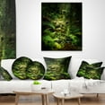 thumbnail image 4 of Designart Green Forest of New Zealand - Landscape Photo Throw Pillow - 18x18, 4 of 5