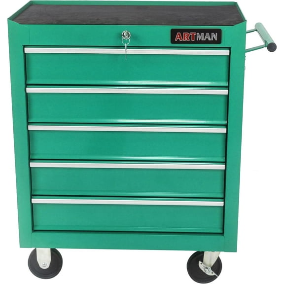 5 Drawers Rolling Tool Chest Cart ,24.2*12.9*29.9"Tool Storage Cabinet With 4 Wheels.Portable Tool Cabinet Trolley With Locking System and Drawer Liners.Tool Storage Cart for Garage,Workshop