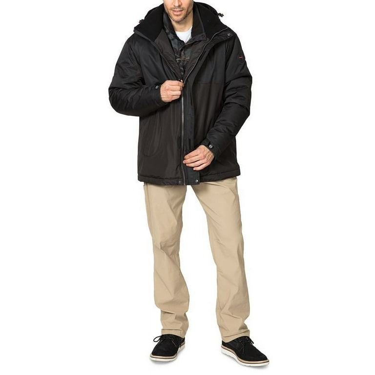 Hawke Co. Men s BLACK Insulated Pro Performance Heavyweight Parka XL Walmart