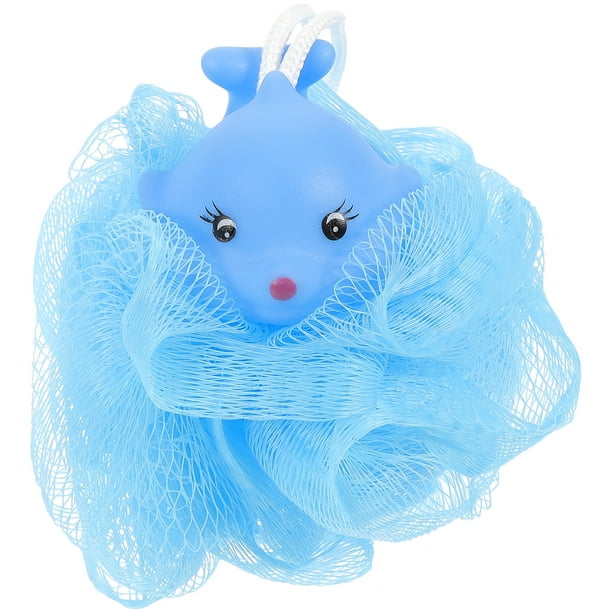 Esponja de baño para niños, esponja de lufa con forma de animal, bola de ducha con dibujos animados, exfoliante corporal