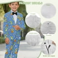 thumbnail image 6 of Xoenoiee Dinosaur Soccer Basketball Baseball Star Print Boys Suits Set 2 Pieces Slim Fit Suit Formal Kids Suit Toddlers Teen Youth Tuxedos Suit, 11-12 Years, 6 of 7
