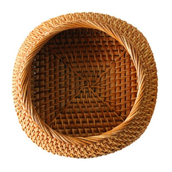 unbranded  Rattan Storage Box Bread Container Crate Dresser Gift Basket