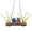 D001- Style A, variant on Cute Wall Decor Bird Figurines Home Decor, Stained Glass Window Hanging, Beach Wall Garden Accents, Blue Tones 1 Pc