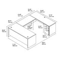 thumbnail image 6 of Bush Business Furniture Series C 72W x 30D U Shaped Desk with Mobile File Cabinet, Light Oak, 6 of 9