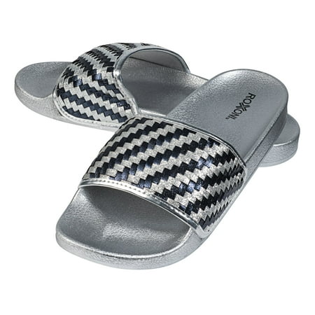 

Roxoni Women s Slide Sandal with A Woven Designed Strap -sizes 6 to 11 -style #3113