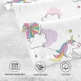thumbnail image 3 of Coolnut Unicorn Riding Bike Patterned Hand Towels 2 PCS, Cotton Bath Towel for Drying Face Hands Body Decorative Water Absorbent Lightweight Towels for Bathroom Ktichen Travel Gym, 16"x28", 3 of 6