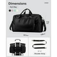 thumbnail image 5 of Gym Bag for Men and Women - Travel Duffle Bag with Shoe Compartment and Waterproof Pocket, Carry on Luggage with Trolley Sleeve for Sports, Weekend Trips, Black, 5 of 5