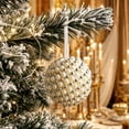 thumbnail image 6 of Rhinestone Pearl Christmas Ornament,Bling Glitter Hanging Decor,Elegant Sparkling Xmas Tree Mantel Window Holiday Decor,C, 6 of 7