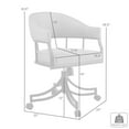 thumbnail image 5 of Tibet Swivel Tilt Rolling Dining Chair with Matte Black Iron and Vintage Gray Faux Leather, 5 of 12