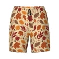 thumbnail image 4 of Lsque Mens Swim Trunks Autumn Leaves 2 Pattern - Bathing Suit Compression Liner - Beach Swim Shorts Swimwear - (S-3XL) - Stretch Quick Dry -X-Large, 4 of 9