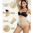 thumbnail image 3 of YIBONIKA 2 Pieces Slimming Shapewear Panties for Women Tummy Control High Waisted Waist Trainer Body Shaper Compression Underwear Girdle Panty, M, 3 of 6