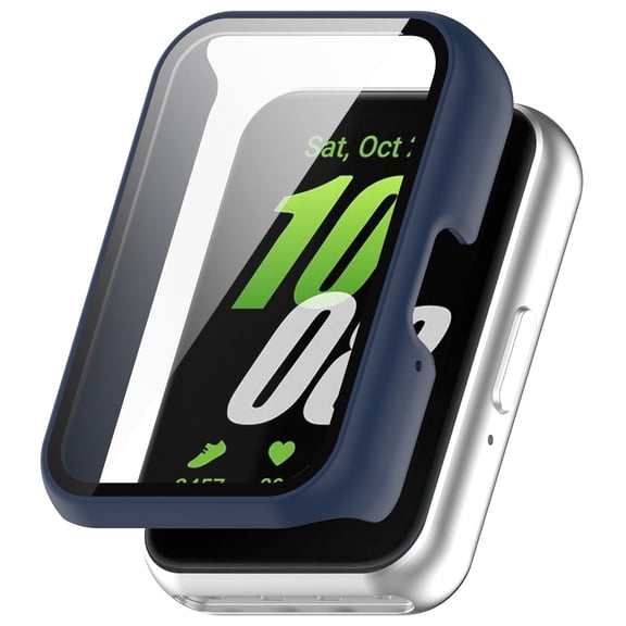 Universal Smartwatch Protective Cover with Integrated PC Frame and Tempered Glass Screen Shield for Electronic Wearable Devices