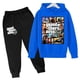 thumbnail image 5 of Sudadera con capucha y pantalones para niños de Grand Theft Auto V GTA 5, conjunto de 2 piezas, ropa de dibujos animados para niños pequeños, trajes para niños y niñas, 5 of 5