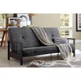 thumbnail image 3 of DHP Harlow Metal Arm Full Size Futon, Black Frame with 6-Inch Gray Microfiber Mattress, 3 of 18