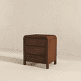 thumbnail image 5 of Miekor Furniture Lionel Mid Century Modern Solid Wood Nightstand 3-Drawer Bed Side Table 1242, 5 of 7