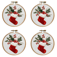 thumbnail image 1 of Kit Iniciación Bordado Navideño Juego Punto Cruz para Principiantes (medias), 1 of 3