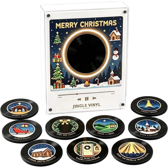 Vinyl Christmas Player, Christmas Vinyl Fridge, Record Player Magnetic Music Box