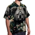 thumbnail image 2 of Koala Men's Short Sleeve Casual Printed Button Down Beach Shirts Hawaiian Style Unisex Summer Shirt, 2 of 6