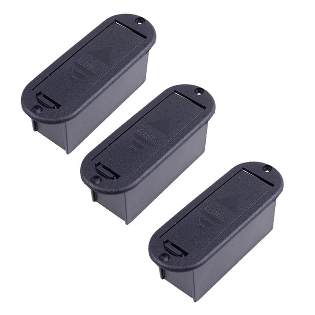 3x Negro Batería De 9v Accesorio Musical Recogida Del Bajo Guitarra Activa shamjiam Bajo de guitarra activa