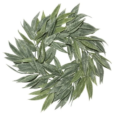 Vickerman 24" Artificial Green Muddy White Willow Wreath.
