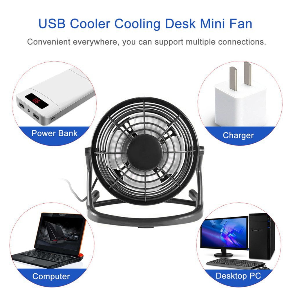 Portable Dc 5v Small Desk Usb 4 Blades Cooler Cooling Fan Usb Mini