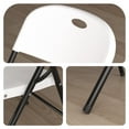 thumbnail image 4 of Silla plegable Nazhura de plástico con límite de peso de 650 kg, paquete de 4 unidades, color blanco, 4 of 7