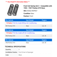 thumbnail image 2 of Front Coil Spring Set 2 - Compatible with 1965 - 1967 Pontiac GTO Base - Autopart Premium, 2 of 2