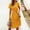 🔥 Yellow, variant on Sentmoon Graduation Dress Streetwear 2026 Summer Striped Print Dress for Wedding Guest Short Sleeve Graduation Ruffle Breathable Regular Fit Cocktail Dress for Work Casual XL