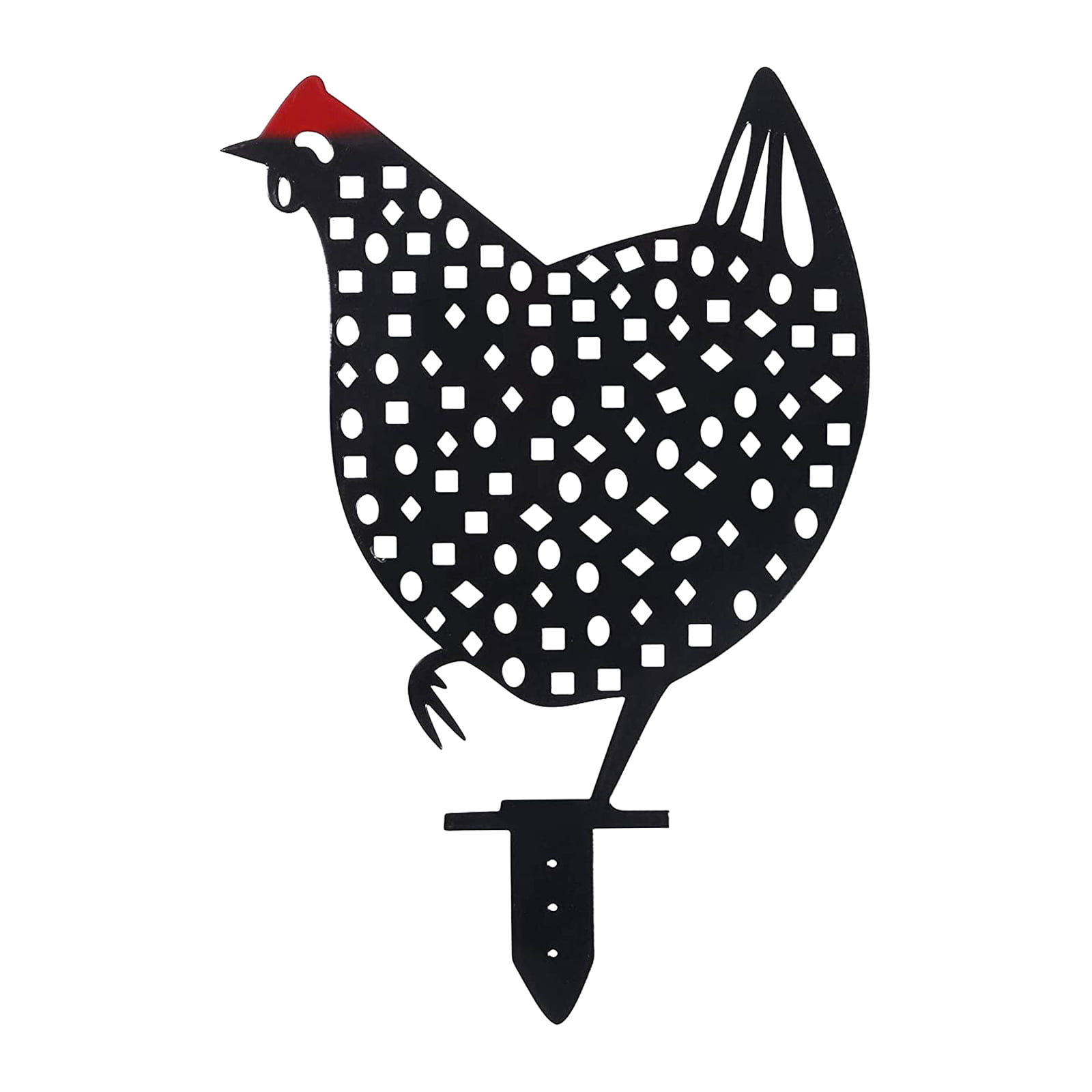 Black Hen Easter Silhouette Stake Rooster Garden Stakes Metal Acrylic 