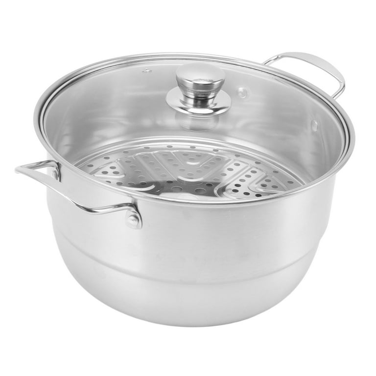 Stainless Steel Steaming Pot, Stackable 304 Stainless Steel Food Grade  Large Capacity Steam Pot For Electric Furnace For Gas Stove For Home Double