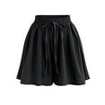 thumbnail image 1 of AXXD Clearance Shorts For Women,Plus Size Rope Tie Yoga Sport Shorts Running Shorts Black 14, 1 of 4