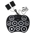 thumbnail image 4 of Portable Foldable Electronic Drum Roll Up Drum 9 Silicone Pad with Drumstick, 4 of 8