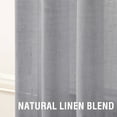 Linen Curtains 70 Inch Length for Living Room Back Tab Rod Pocket