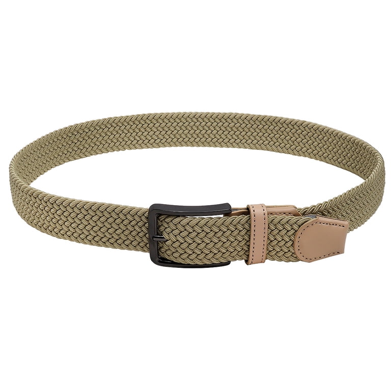 Falari Braided Canvas Elastic Stretch Belt, No Holes photo 4
