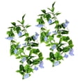 thumbnail image 2 of Cateissary 2 uds vid Artificial gloria de la mañana follaje colgante decoración del hogar planta de vid de simulación Plantas Artificiales azul, 2 of 6