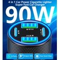 thumbnail image 4 of Cargador de coche KYOHAYA 90W de 4 puertos USB-C y USB-A PD/QC3.0 Type-C, 4 of 9