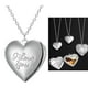 thumbnail image 4 of Collar con medallón de foto, recuerdo de imagen, joyería, medallones con diseño tallado que se pueden abrir Letras, 4 of 8