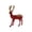 Red, variant on Homellea Red Glitter Christmas Reindeer Figurine with Sparkling Antlers and Accents, Standing Deer Tabletop Ornament for Mantel, Fireplace, Shelf, Entryway and Seasonal Holiday Home Display