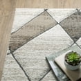 thumbnail image 5 of 6' X 9' Beige Grey Tan And Brown Geometric Power Loom Stain Resistant Area Rug, 5 of 5
