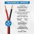 thumbnail image 4 of Cables Direct Online 100 ft 16/2 Speaker Wire 2-Conductor CL3 Rated CCA Cable – Black and Red Jacket, In-Wall Audio Wire for Home Theater, Car Audio, LED Lighting, Low Voltage Systems, 4 of 7