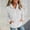 White, variant on NominalSnug Fuzzy Fleece Jackets for Women Full Zip up Long Sleeve Coat Stand Collar Outwear Thicken Winter Warm Colthes