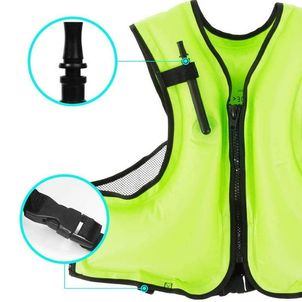Chaleco flotador, ayuda a la flotabilidad, chaqueta de seguridad inflable, chaleco de esnórquel, ayuda a la flotabilidad, chalecos para bucear para canotaje, Kayak, piragüismo, pesca