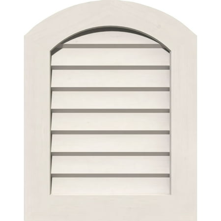 

12 W x 20 H Half Peaked Top Right (17 W x 25 H Frame Size) 7/12 Pitch: Unfinished Non-Functional PVC Gable Vent w/ 1 x 4 Flat Trim Frame