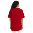 thumbnail image 3 of Hanes Beefy-T Men's Heavyweight Cotton T-Shirt (Big & Tall Sizes) Deep Red 3XT, 3 of 8