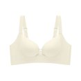 thumbnail image 2 of Swuxness Womens Comfortable Wireless Bra, Women's Push Up Bras, Women's Seamless Lifting No Wireless Side Boob Lightweight Everyday Bra White, M, 2 of 4