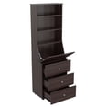 thumbnail image 5 of Inval 3-Drawer Secretary Desk with Hutch, Espresso, 5 of 7